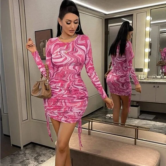 SHEIN | Dresses | Pink Stretchy Dress | Poshmark